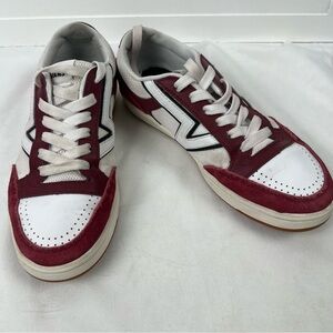 Vans Retro Skateboarding Red/White Leather/Suede Sneakers Men’s 8 Women’s 9.5